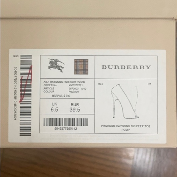 Burberry Metallic Snake Peep-Toe Runway Pump - Picture 6 of 7